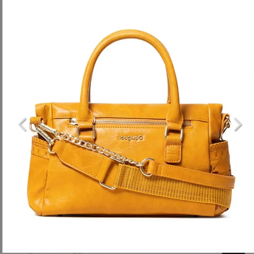 Desigual Martini Loverty Mini Satchel Bag Camel brown – NWT - Picture 8 of 8